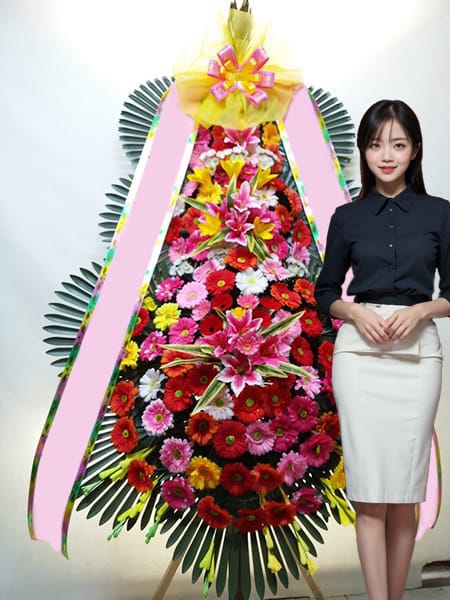 HW컨벤션센터 웨딩홀 3단화환 고급형